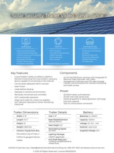 ADORA Mobile Solar Video Surveillance